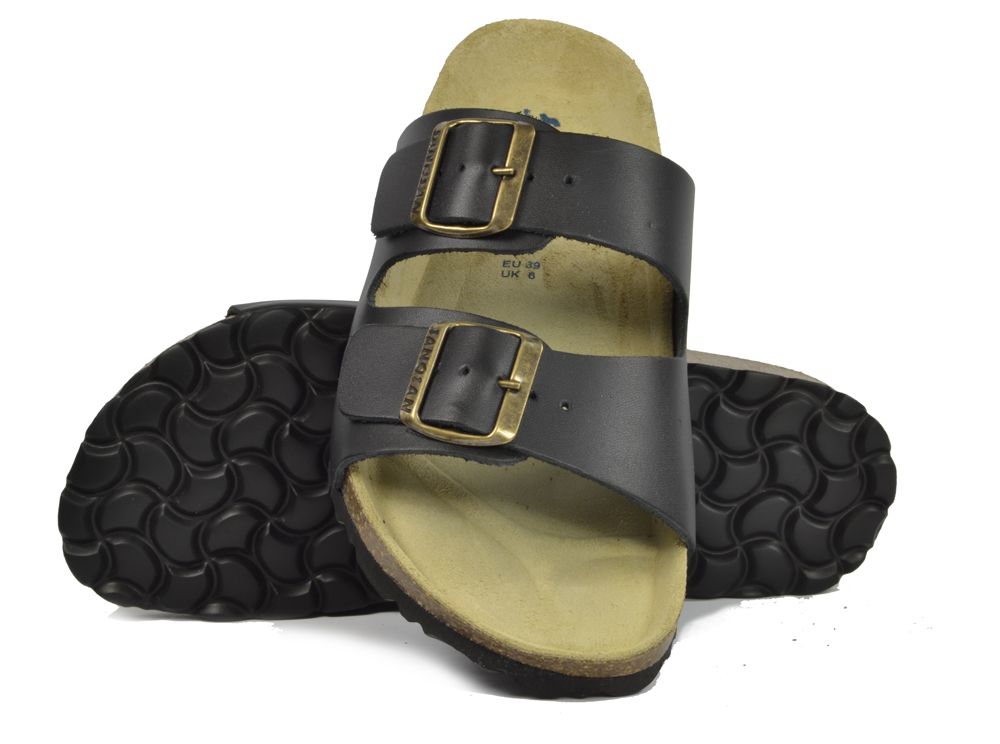 Men's two strap leather sandals deals