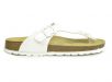 Sanosan Geneve Lacquered White Women's Designer Thong Sandals