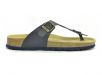 Sanosan Geneve Leather Black Women's Designer Thong Sandals