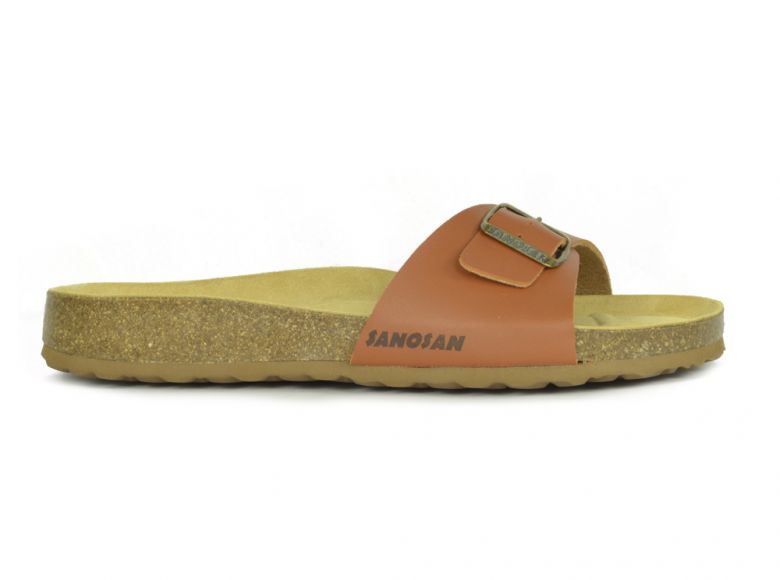 Sanosan Malaga Sano Flor Brown Womens Designer Mule Sandals